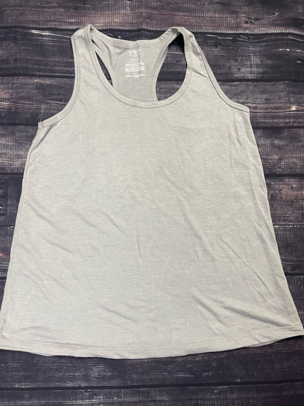 Athletic Works Light Gray Racerback Tank Top